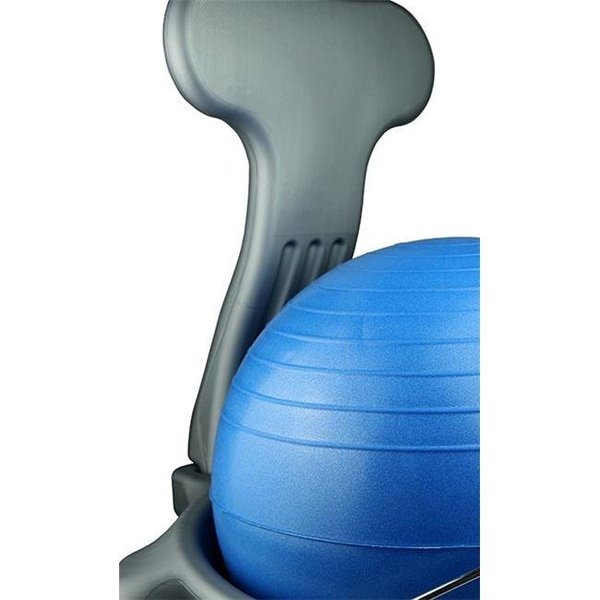 Fabrication Enterprises Fabrication Enterprises 30-1795B Cando Plastic Mobile Ball Chair With Back With O Arms Ball; Blue - Child 30-1795B